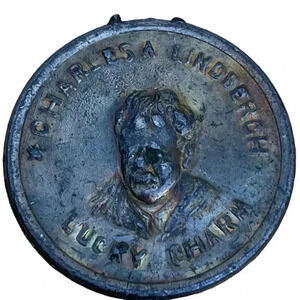 Rare Charles Lindbergh Lucky CharmToken from 1927. First transatlantic flight